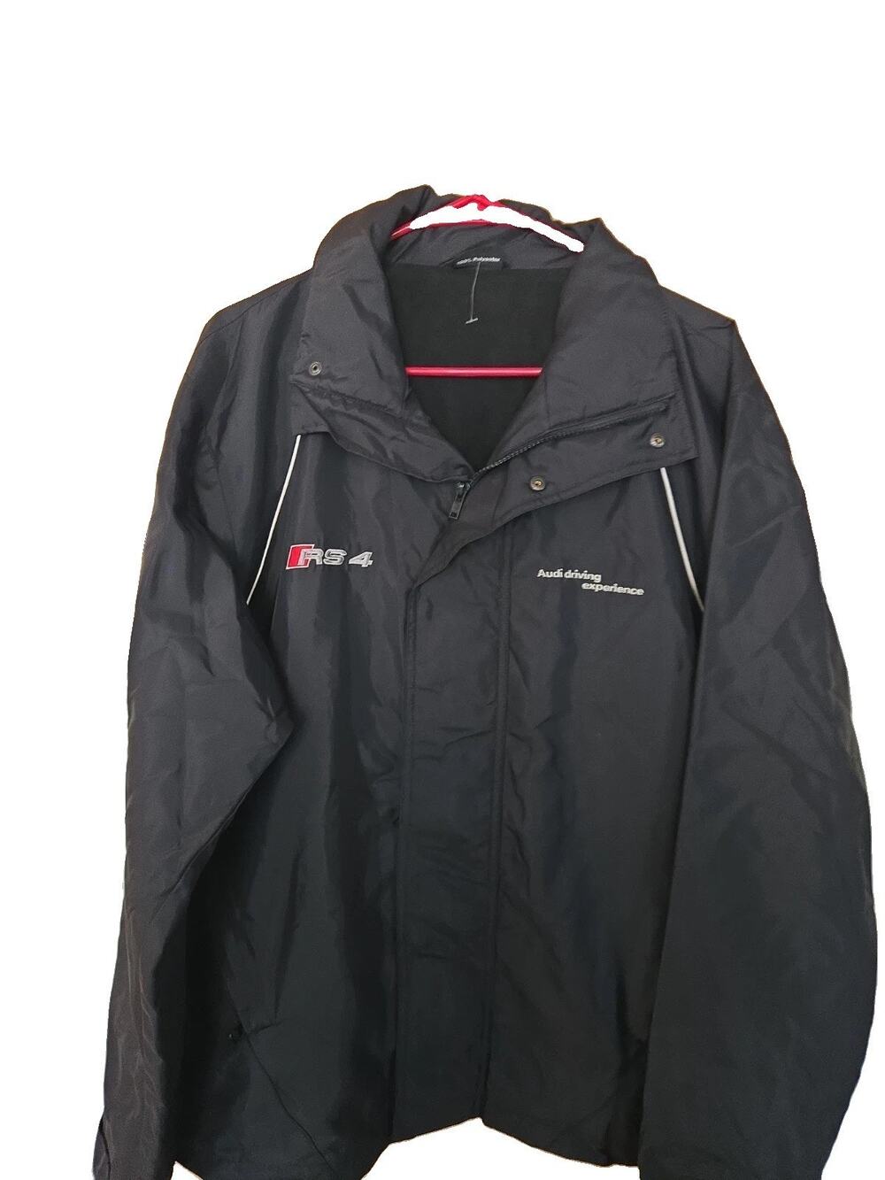 Vintage Audi M Racing RS4 Hooded Jacket Fleece Lined Size Med